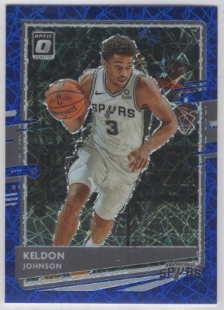 2020-21 Donruss Optic - Blue Velocity #010 - Keldon Johnson - San Antonio Spurs