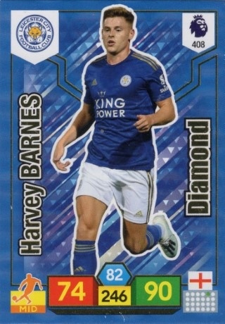 SOCCER - 2019-20 Panini Adrenalyn XL Premier League - #408 DIAMOND - Harvey Barnes - Leicester City