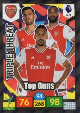 SOCCER - 2019-20 Panini Adrenalyn XL Premier League - #433 TRIPLE THREAT - Top Guns - Arsenal FC