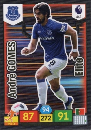 SOCCER - 2019-20 Panini Adrenalyn XL Premier League - #449 ELITE - Andre Gomes - Everton