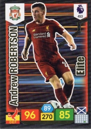 SOCCER - 2019-20 Panini Adrenalyn XL Premier League - #453 ELITE - Andrew Robertson - Liverpool