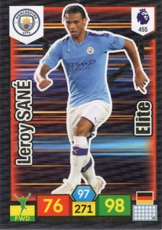 SOCCER - 2019-20 Panini Adrenalyn XL Premier League - #455 ELITE - Leroy Sane - Manchester City