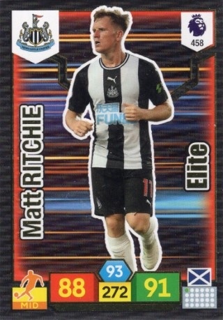SOCCER - 2019-20 Panini Adrenalyn XL Premier League - #458 ELITE - Matt Ritchie - Newcastle United