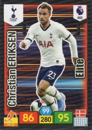 SOCCER - 2019-20 Panini Adrenalyn XL Premier League - #460 ELITE - Christian Eriksen - Tottenham Hotspur