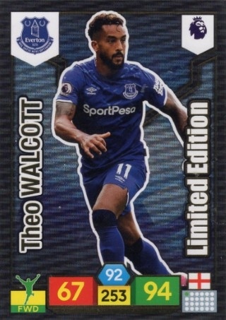 SOCCER - 2019-20 Panini Adrenalyn XL Premier League - Limited Edition #NNO - Theo Walcott - Everton