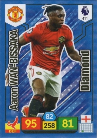 SOCCER - 2019-20 Panini Adrenalyn XL Premier League - #411 DIAMOND - Aaron Wan-Bissaka - Manchester United