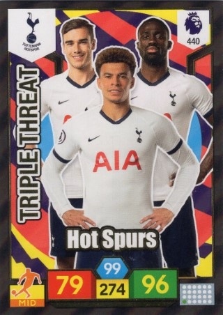 SOCCER - 2019-20 Panini Adrenalyn XL Premier League - #440 TRIPLE THREAT - Hot Spurs - Tottenham Hotspur