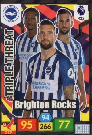 SOCCER - 2019-20 Panini Adrenalyn XL Premier League - #435 TRIPLE THREAT - Brighton Rocks - Brighton & Hove Albion