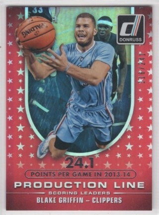 2014-15 Donruss - Production Line Scoring Stat Line Season #06 - Blake Griffin SN241 - LA Clippers