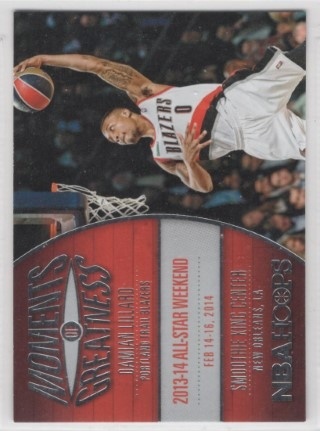 2014-15 Hoops - Moments of Greatness #22 - Damian Lillard - Portland Trail Blazers