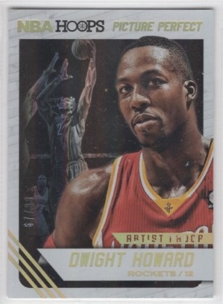 2014-15 Hoops - Picture Perfect Artist's Proof #03 - Dwight Howard SN99 - Houston Rockets