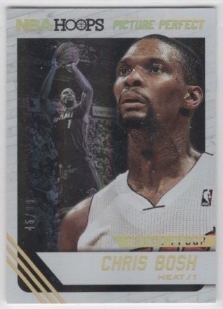 2014-15 Hoops - Picture Perfect Artist's Proof #21 - Chris Bosh SN99 - Miami Heat