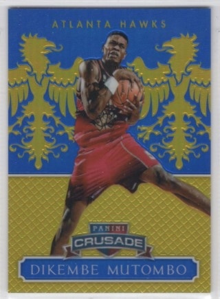 2014-15 Panini Excalibur - Crusade Blue #129 - Dikembe Mutombo SN149 - Atlanta Hawks