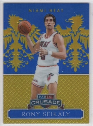 2014-15 Panini Excalibur - Crusade Blue #150 - Rony Seikaly SN149 - Miami Heat