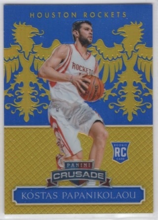 2014-15 Panini Excalibur - Crusade Blue #193 - Kostas Papanikolaou SN149, ROOKIE - Houston Rockets