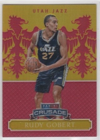 2014-15 Panini Excalibur - Crusade Red #091 - Rudy Gobert SN99 - Utah Jazz