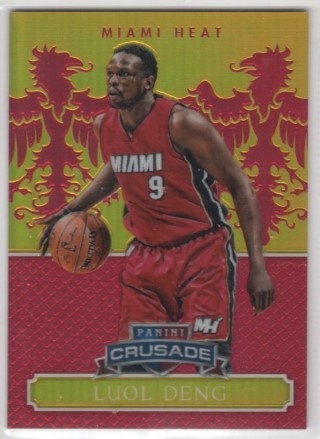 2014-15 Panini Excalibur - Crusade Red #092 - Luol Deng SN99 - Miami Heat