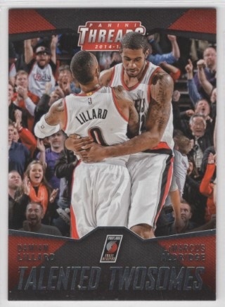 2014-15 Panini Threads - Talented Twosomes #02 - LaMarcus Aldridge / Damian Lillard - Portland Trail Blazers