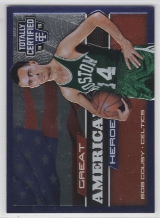 2014-15 Totally Certified - Great American Heroes #47 - Bob Cousy SN299 - Boston Celtics