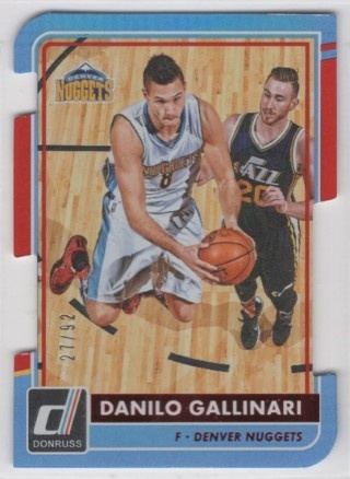 2015-16 Donruss - Inspirations Die Cut #129 - Danilo Gallinari SN92 - Denver Nuggets