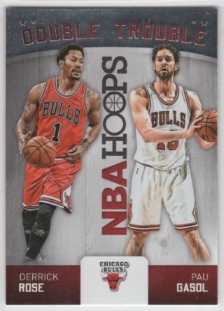 2015-16 Hoops - Double Trouble #05 - Pau Gasol / Derrick Rose - Chicago Bulls