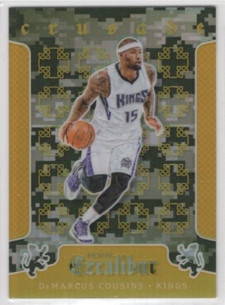 2015-16 Panini Excalibur - Crusade Camo #004 - DeMarcus Cousins - Sacramento Kings