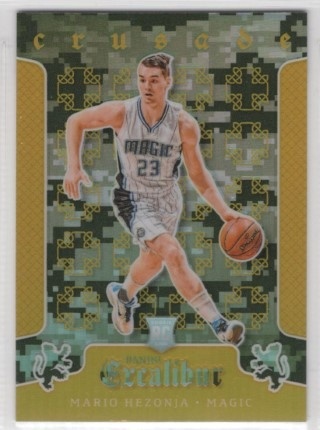 2015-16 Panini Excalibur - Crusade Camo #031 - Mario Hezonja - ROOKIE - Orlando Magic