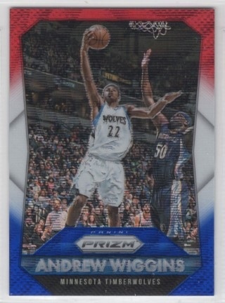 2015-16 Panini Prizm - Prizm Red, White & Blue #194 - Andrew Wiggins - Minnesota Timberwolves