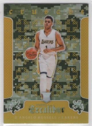 2015-16 Panini Excalibur - Crusade Camo #029 - D'Angelo Russell - ROOKIE - LA Lakers