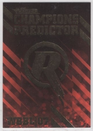 CRICKET - Traders 2021-22 - Champions Predictor #CP12 - WBBL Renegades SN135 - Melbourne Renegades