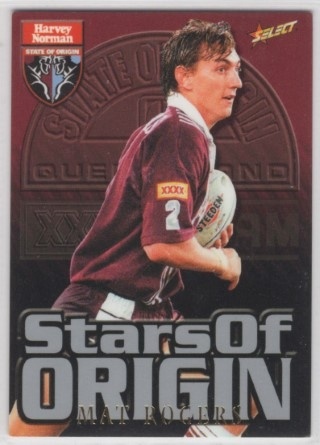 NRL - 2000 Select - Stars of Origin #S15 - Mat Rogers - QLD Maroons