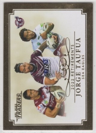 NRL - 2023 Traders - Retirements 2022 #R10 - Jorge Taufua - Manly Sea Eagles