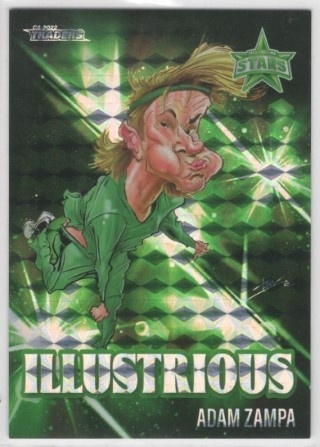 CRICKET - Traders 2022-23 - Illustrious Green #IG5 - Adam Zampa SN175 - Melbourne Stars