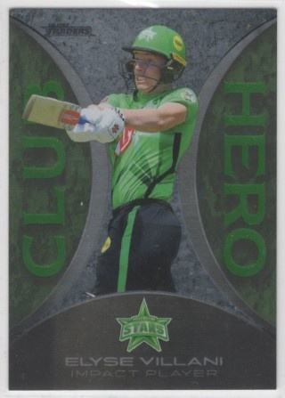 CRICKET - Traders 2022-23 - Club Heroes Parallel #CHP20 - Elyse Villani SN70 - Melbourne Stars
