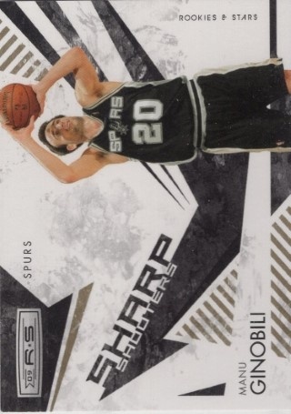 2009-10 Rookies & Stars - Sharp Shooters Gold #14 - Manu Ginobili SN500 - San Antonio Spurs