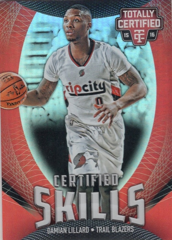2015-16 Totally Certified - Certified Skills Mirror #036 - Damian Lillard SN25 - Portland Trailblazers