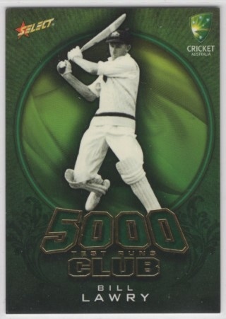 CRICKET - 2009-10 Select - 5000 Test Runs Club #TR16 - Bill Lawry - Australia
