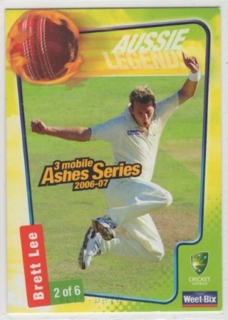CRICKET - 2006-07 Weet Bix - Ashes Series Aussie Legends - #02 Brett Lee - Australia