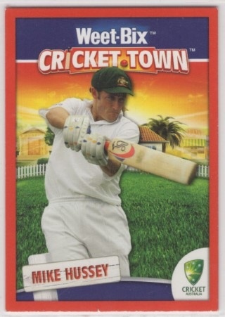 CRICKET - 2008 Weet Bix - Cricket Town - #NNO Mike Hussey - Australia