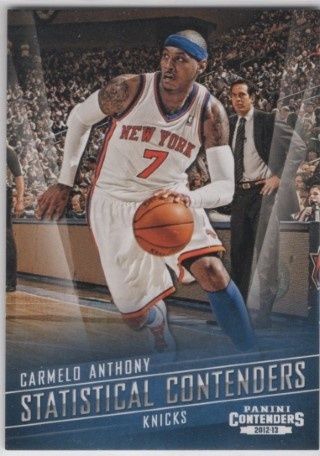 2012-13 Panini Contenders - Statistical Contenders #22 - Carmelo Anthony - New York Knicks