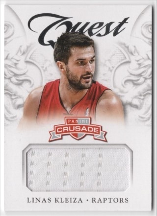 2012-13 Panini Crusade - Quest Memorabilia #41 - Linas Kleiza MEM - Toronto Raptors