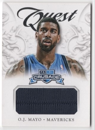 2012-13 Panini Crusade - Quest Memorabilia #97 - OJ Mayo MEM - Dallas Mavericks
