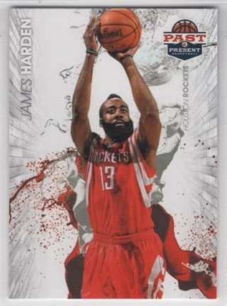 2012-13 Panini Past & Present - Raining 3's #14 - James Harden - Houston Rockets