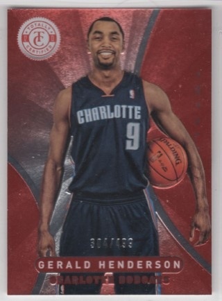 2012-13 Totally Certified - Totally Red #097 - Gerald Henderson SN499 - Charlotte Bobcats
