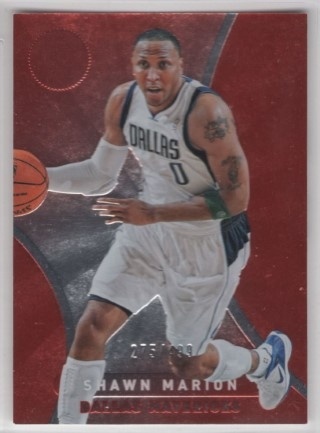 2012-13 Totally Certified - Totally Red #136 - Shawn Marion SN499 - Dallas Mavericks