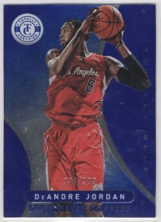 2012-13 Totally Certified - Totally Blue #120 - DeAndre Jordan SN299 - LA Clippers