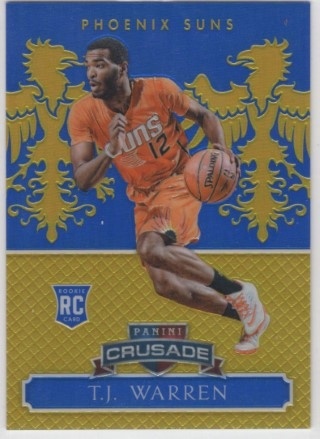2014-15 Panini Excalibur - Crusade Blue #181 - T.J. Warren SN149, ROOKIE - Phoenix Suns