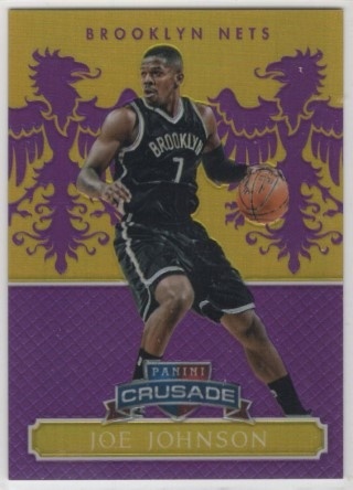 2014-15 Panini Excalibur - Crusade Purple #047 - Joe Johnson SN75 - Brooklyn Nets