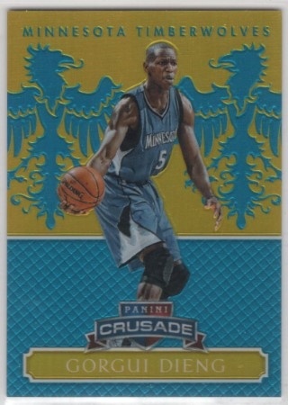 2014-15 Panini Excalibur - Crusade Teal #003 - Gorgui Dieng SN35 - Minnesota Timberwolves