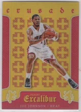 2015-16 Panini Excalibur - Crusade Red #066 - Joe Johnson SN149 - Miami Heat
